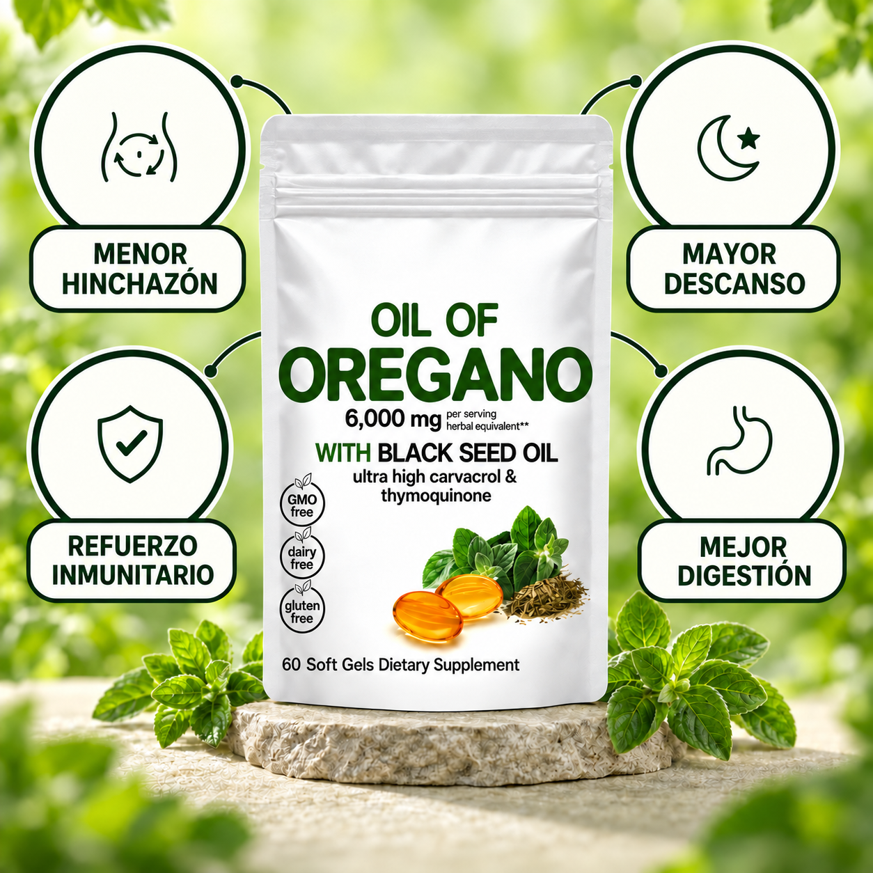 Aceite de Orégano y Semillas Negras