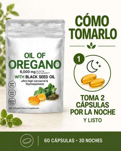 Aceite de Orégano y Semillas Negras